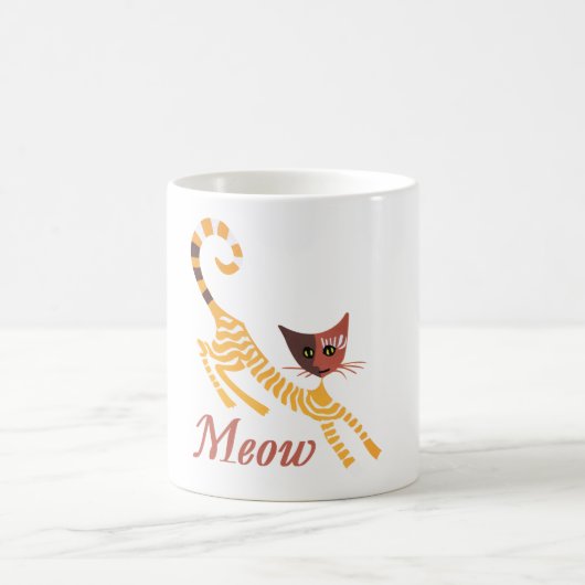 Funny Red Cat Kaffeetasse (Mittel)