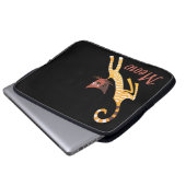Funny Red Cat Laptopschutzhülle (Vorne Knopf)