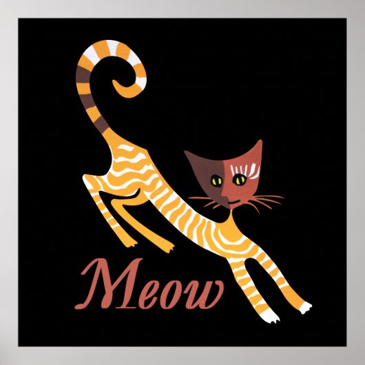 Funny Red Cat Poster (Vorne)