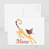 Funny Red Cat Postkarte (Vorne/Hinten)