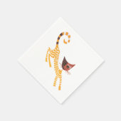 Funny Red Cat Serviette (Ecke)