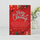 Funny Red Christmas Grußkarte Einladung (Stehend Vorderseite)