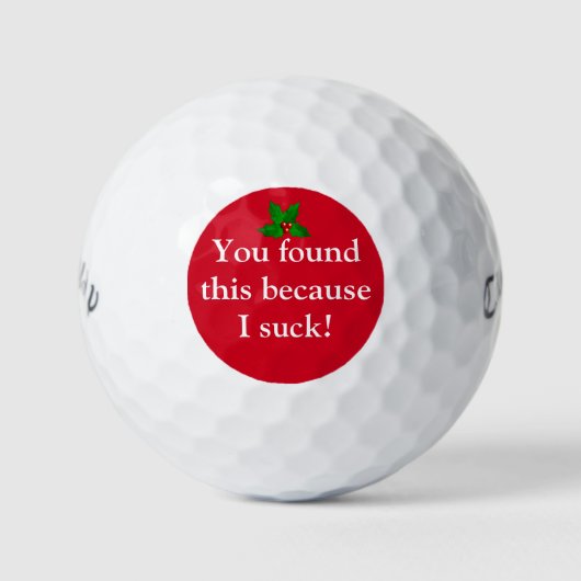 Funny Red Christmas Sind zum Kotzen ich Golfball (Vorderseite)