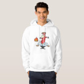 Funny Red Face Man with Thermometer Fever Hoodie (Vorne ganz)