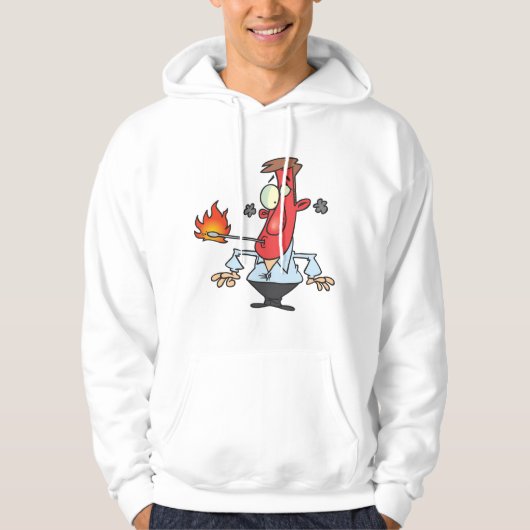 Funny Red Face Man with Thermometer Fever Hoodie (Vorderseite)
