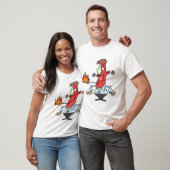 Funny Red Face Man with Thermometer Fever T-Shirt (Unisex)