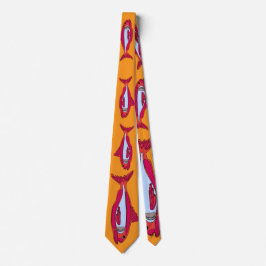 Funny Red Fish Neck Tie Krawatte