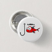 Funny Red Graphic Fishaaty Mens Design Button (Vorne & Hinten)