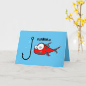 Funny Red Graphic Fishaaty Mens Design Karte (Gelbe Blume)