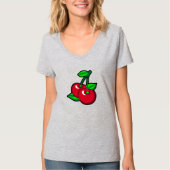 Funny Red Green Black Cherries Frucht Pop Kunst, K T-Shirt (Vorderseite)
