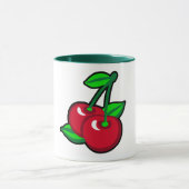 Funny Red Green Black Cherries Frucht Pop Kunst, K Tasse (Zentrum)