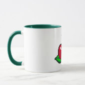 Funny Red Green Black Cherries Frucht Pop Kunst, K Tasse (Links)