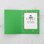 Funny Red Green Dog Weihnachtskarte Karte (Innenseite)