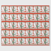Funny Red Green Elf Mein erstes Weihnachts Custom Geschenkpapier (Flach)
