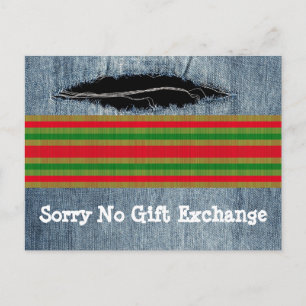Funny Red Green Gold Streifen - Personalizable Postkarte