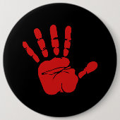 Funny Red Hand Button (Vorderseite)