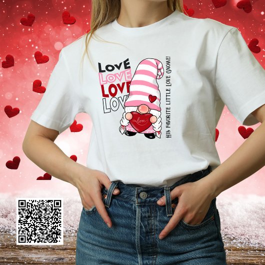 Funny Red Heart Liebe Gnome Valentinstag T-Shirt