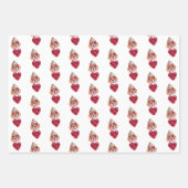 Funny Red Hearts Beagle Dog Lover Valentine's Gesc Geschenkpapier Set (Vorderseite 3)