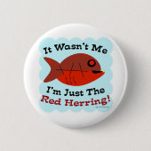 Funny Red Herring Reader Logo Button (Vorderseite)
