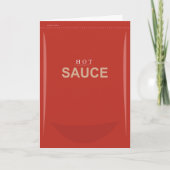 Funny Red Hot Sauce Packet Valentine's Day Card Karte (Vorderseite)