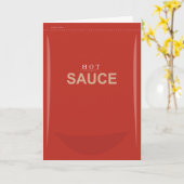 Funny Red Hot Sauce Packet Valentine's Day Card Karte (Gelbe Blume)