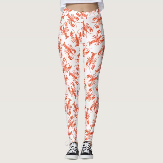 Funny Red Humster Pattern Leggings (Vorderseite)