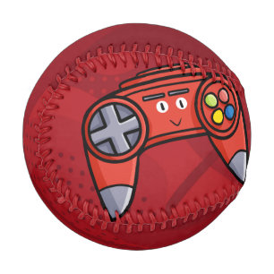 Funny Red Joystick Vatertag Gruß Baseball
