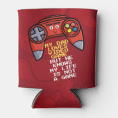 Funny Red Joystick Vatertag Gruß Dosenkühler (Vorderseite)