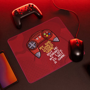 Funny Red Joystick Vatertag Gruß Mousepad
