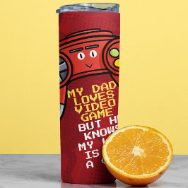 Funny Red Joystick Vatertag Gruß Thermosbecher