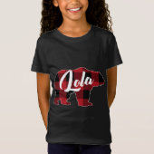 Funny Red Kariert Buffalo Bear Apparel, Filipino L T-Shirt (Vorderseite)