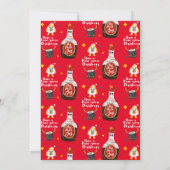 Funny Red Kawaii Sushi Festliches Weihnachtsfest P Einladung (Rückseite)