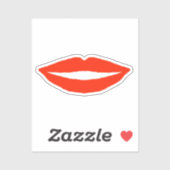 Funny Red Lips Aufkleber (Blatt)