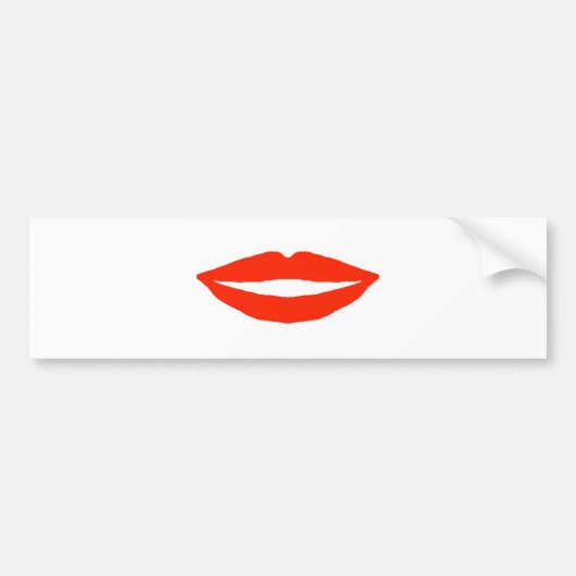 Funny Red Lips Autoaufkleber (Vorne)