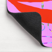 Funny Red Lips Circles Loops Mousepad (Ecke)