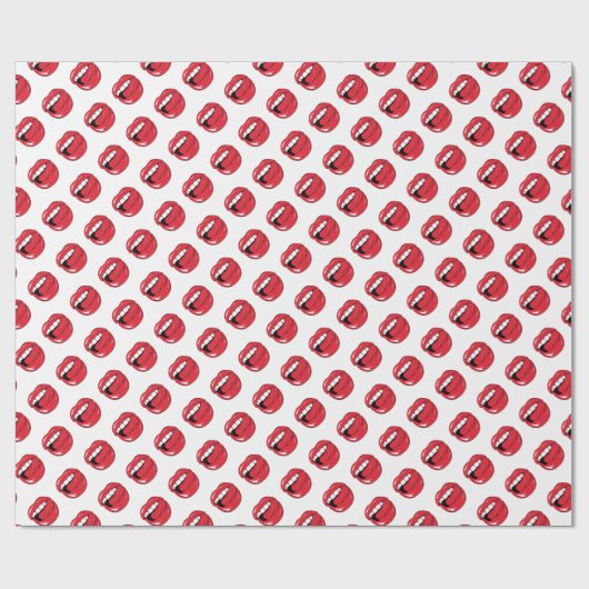 Funny Red Lips  Geschenkpapier (Flach)