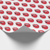 Funny Red Lips  Geschenkpapier (Ecke)