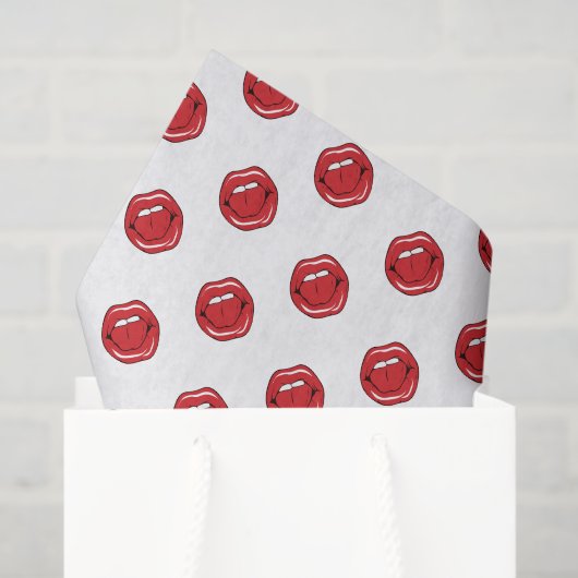 Funny Red Lips  Seidenpapier (Geschenktüte)