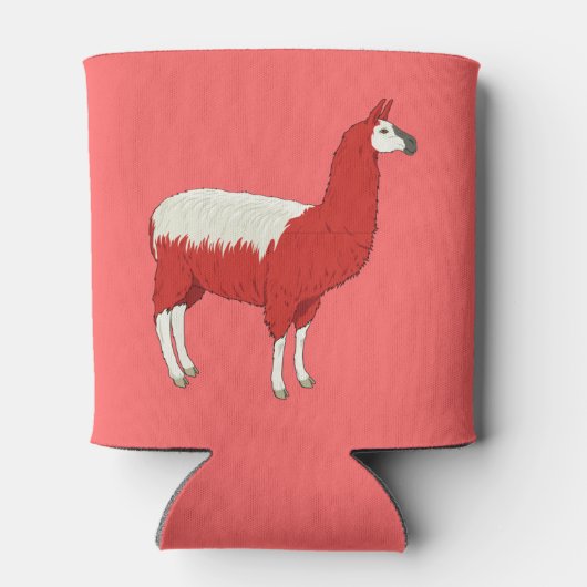 Funny Red Llama Dosenkühler (Rückseite)