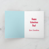 Funny Red Monster Happy Valentines Day (Innenseite)