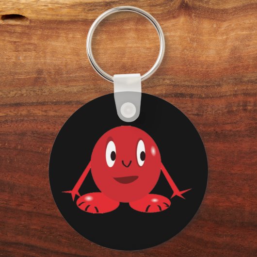Funny Red Monster Schlüsselanhänger (Vorderseite)