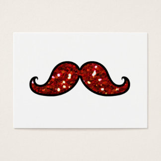 FUNNY RED MUSTACHE DRUCKTER GLITZER