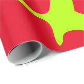 Funny Red & Neon Green Schleime Farbe Splint Kinde Geschenkpapier (Rolleneckpunkt)