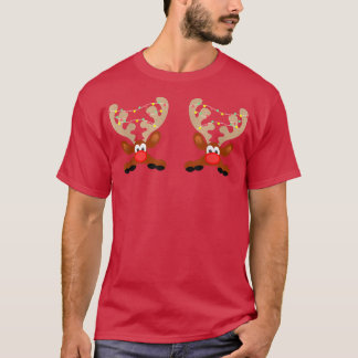 Funny Red Nose Reindeer T-Shirt