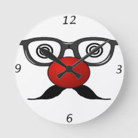 Funny Red Nose weird eyes glasses moustache