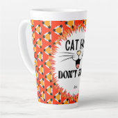Funny Red Orange Black Cat Lover Milchtasse (Linke Ecke)