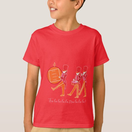 Funny Red Orange Nutcracker Marching Band Boys' T T-Shirt (Vorderseite)