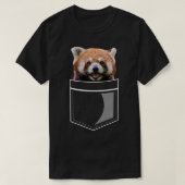 Funny Red Panda Bär in Brust Pocket Süße Tier L T-Shirt (Design vorne)