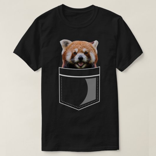 Funny Red Panda Bär in Brust Pocket Süße Tier L T-Shirt (Design vorne)