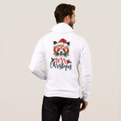 Funny Red Panda Frohe Weihnachten Hoodie (Schwarz voll)
